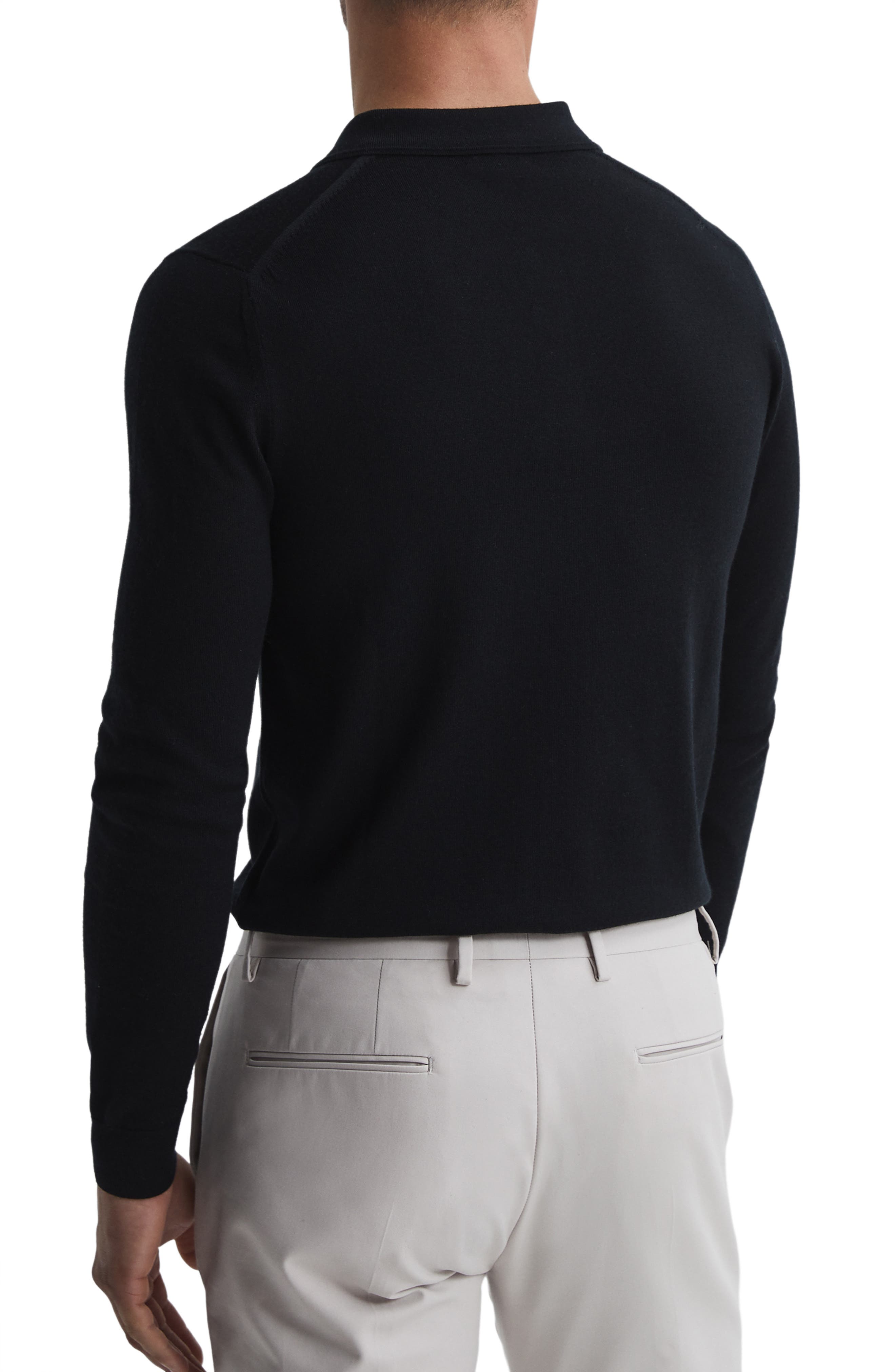 Trafford Long Sleeve Wool Polo Sweater - image 2