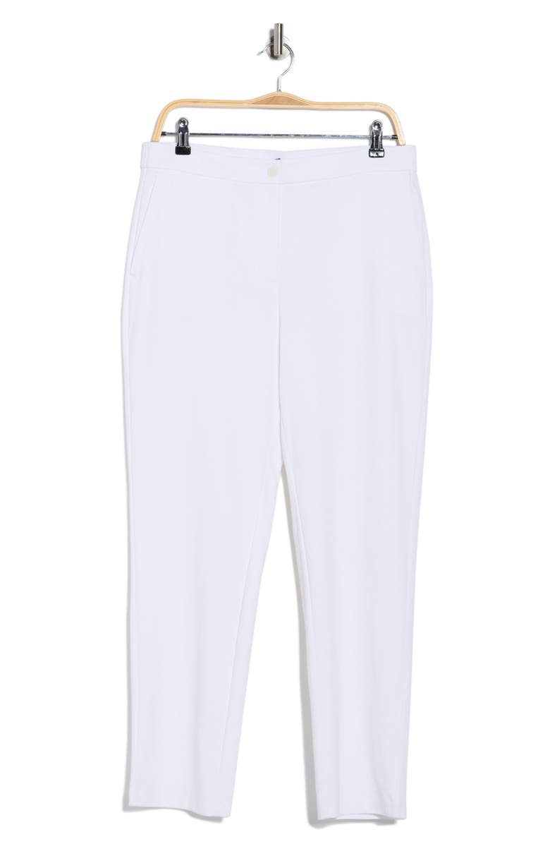 Eileen Fisher High Waist Ponte Knit Slim Ankle Pants, Alternate, color, White
