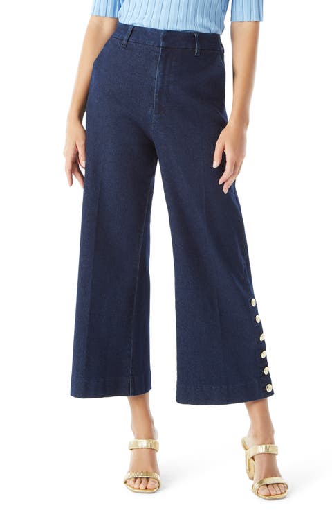 Edwina Button Trim Trouser Jeans
