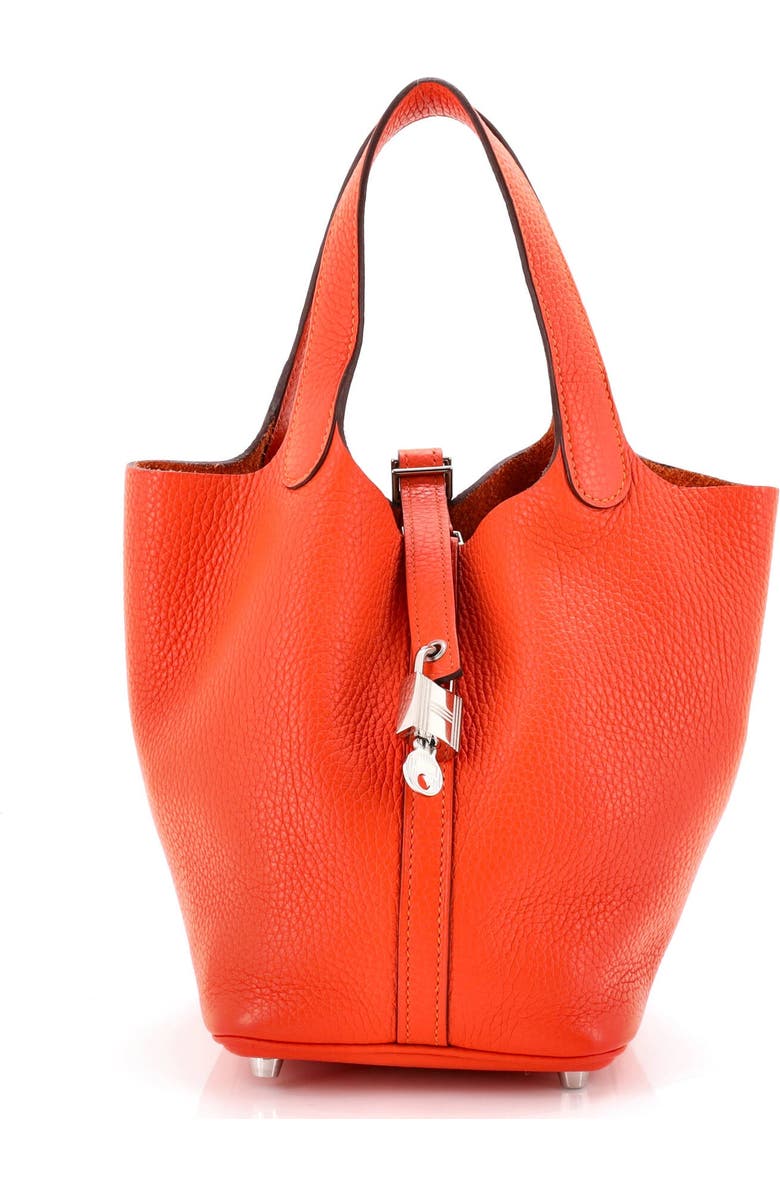 Pre-Owned Hermes Picotin Lock Bag Clemence PM, Main, color, Feu