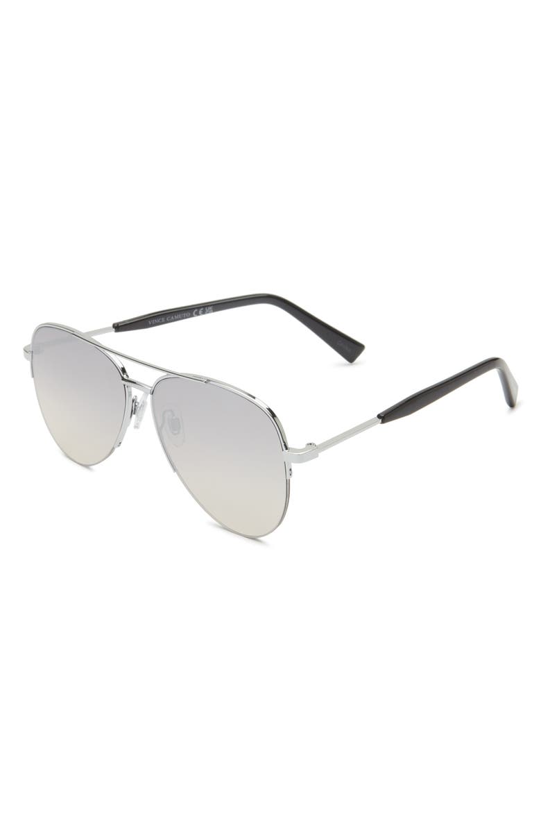 Vince Camuto 56mm Gradient Aviator Sunglasses, Alternate, color, Silver