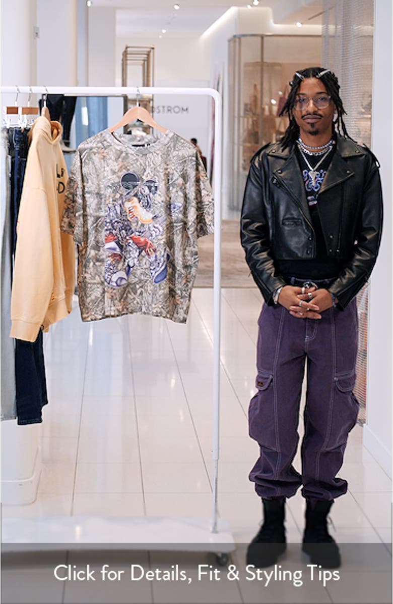 Camo Chaos Rhinestone Embellished Graphic T-Shirt, sales video thumbnail