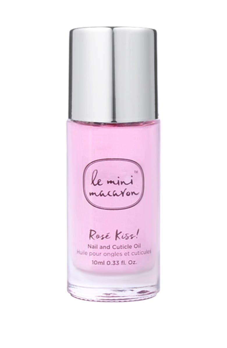Le Mini Macaron Rose Kiss Nail & Cuticle Oil, Alternate, color,