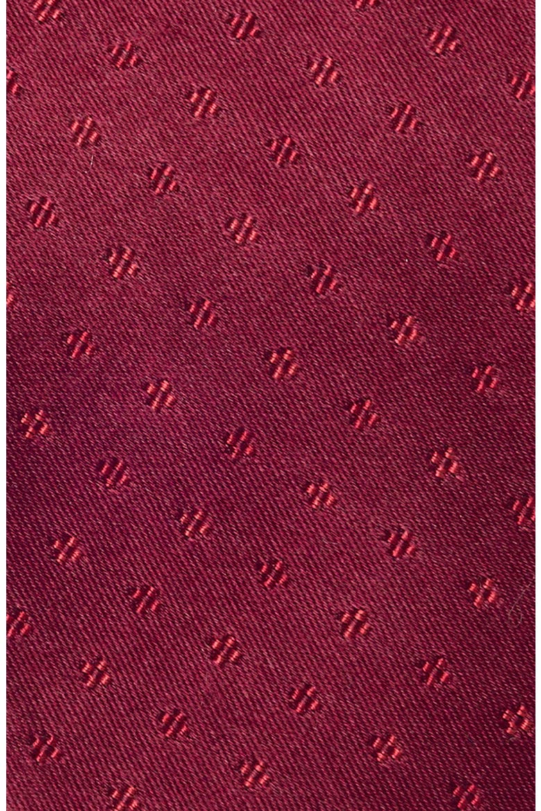 Denham Neat Silk Tie, Alternate, color, BURGUNDY