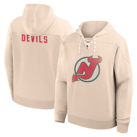 Men's Fanatics Cream New Jersey Devils Vintage Hoodie