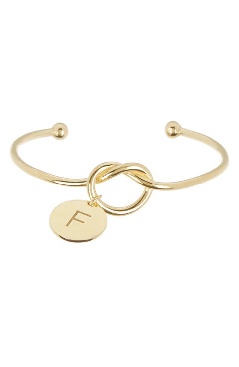 Love Knot Initial Bracelet