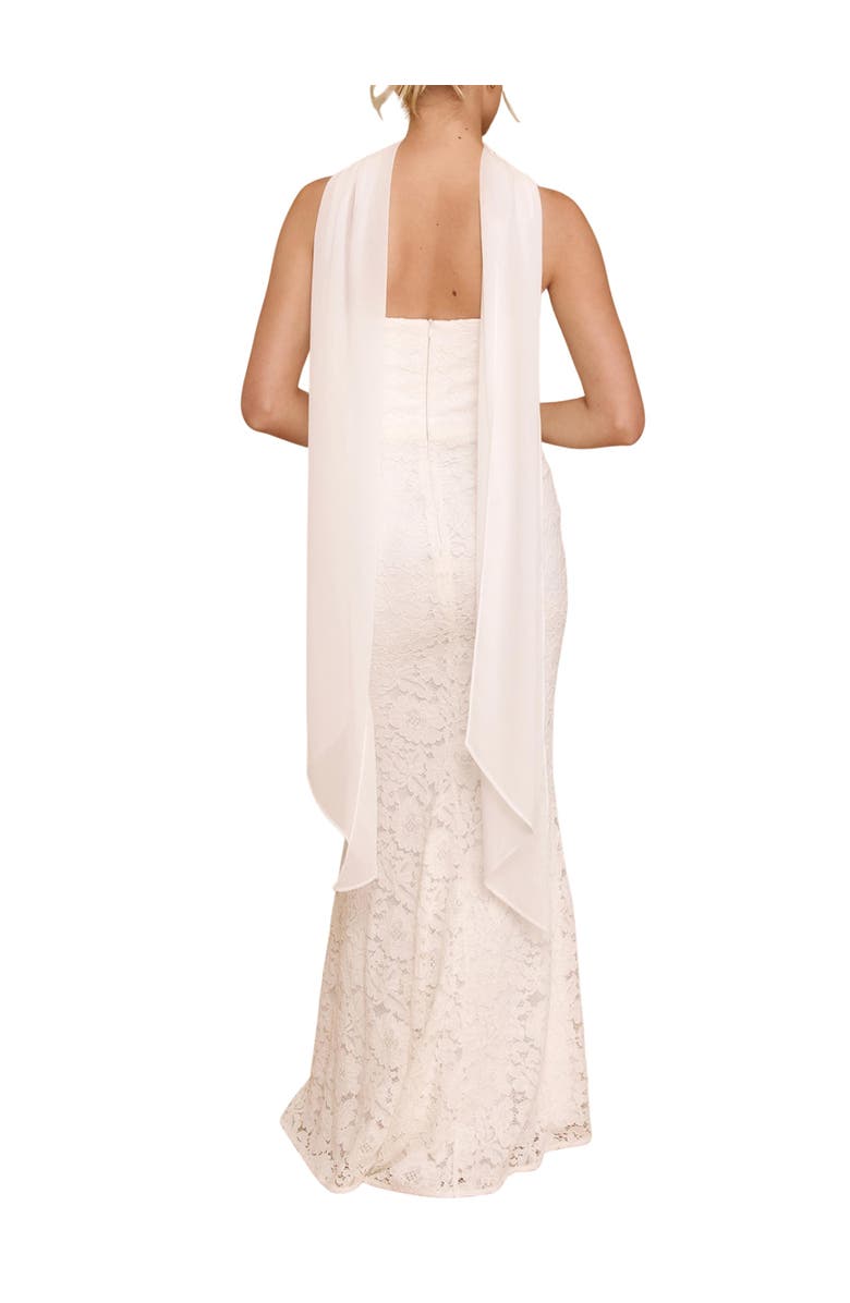 Six Stories Lace Bandeau Scarf Detail Maxi Dress, Alternate, color, Ivory