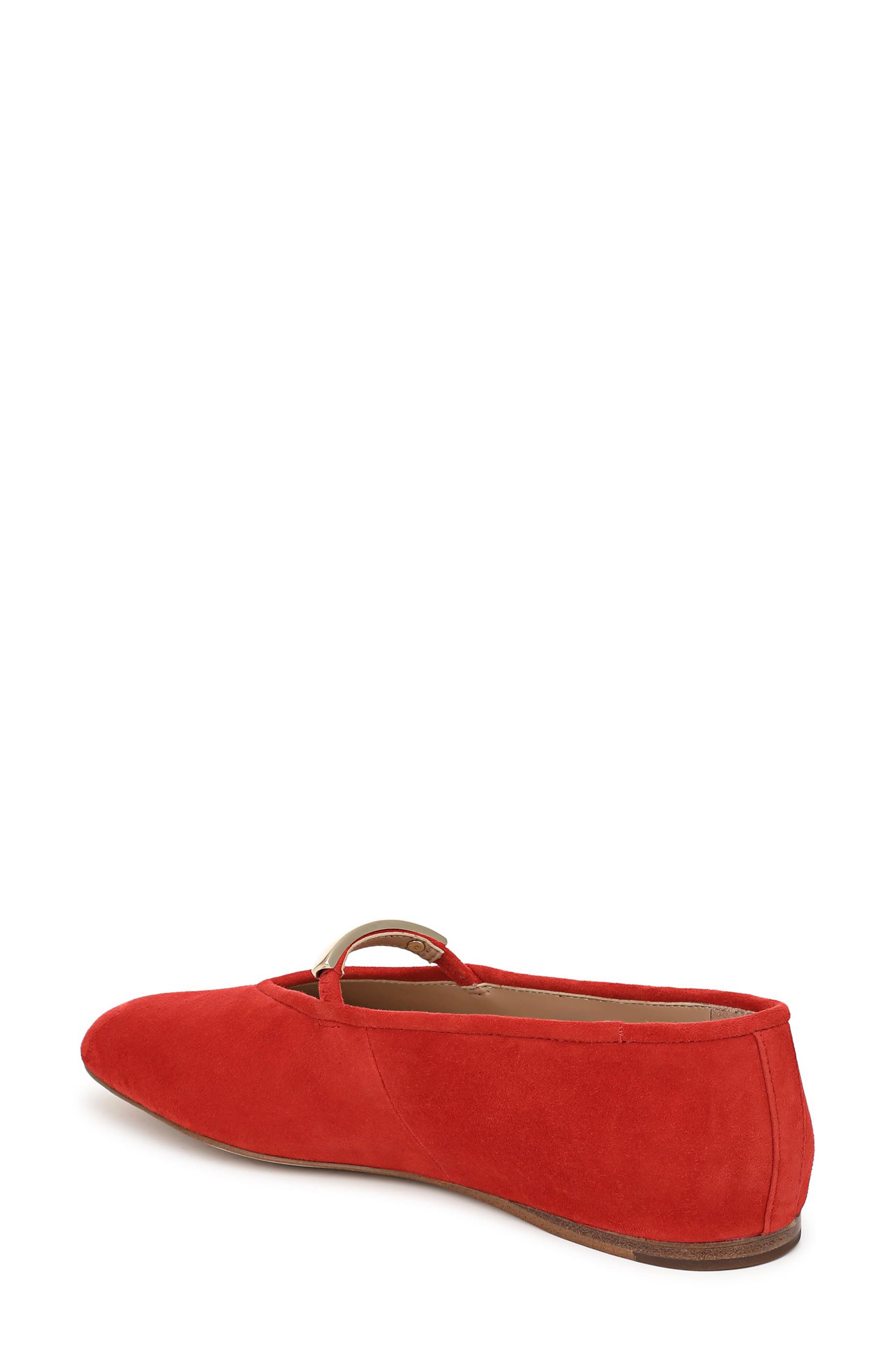 Maddie Mary Jane Ballet Flat, Alternate, color, POPPY SUEDE
