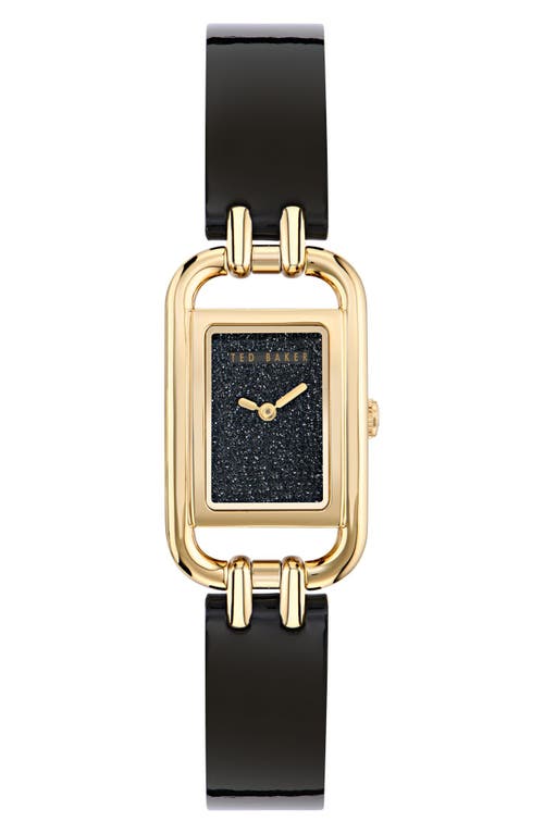 Ted Baker Leather Strap Watch, 17mm In Black
