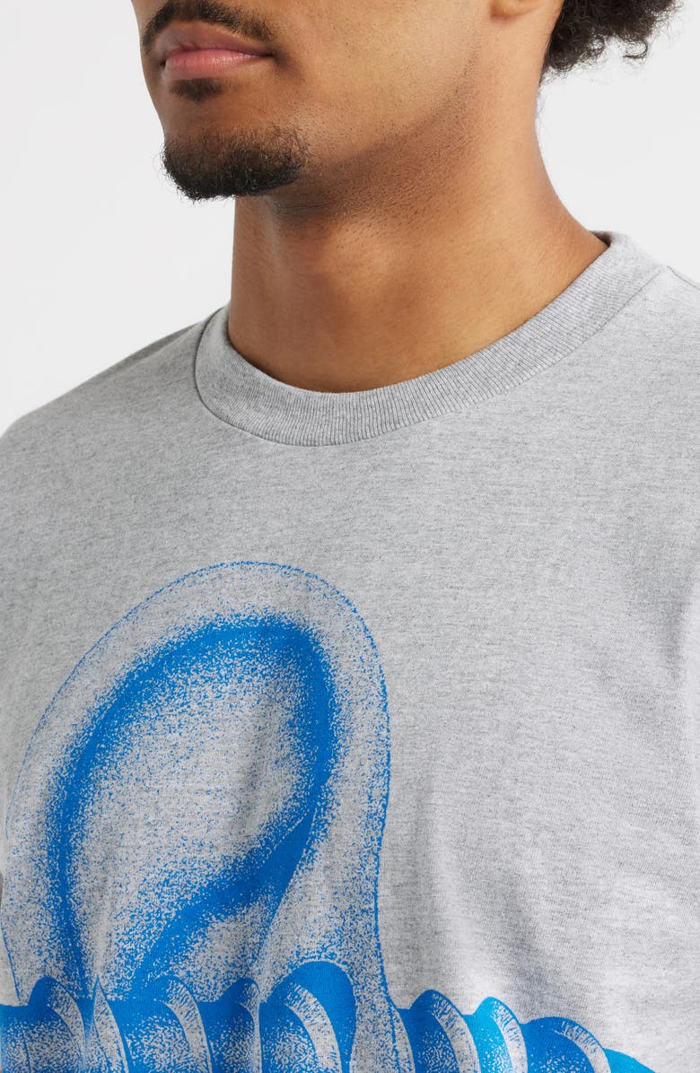 Obey Records Ear Cotton Graphic T-Shirt, Alternate, color, Heather Grey