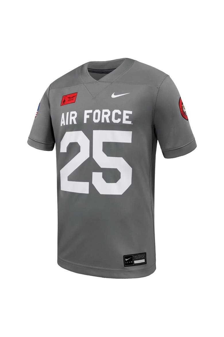 Men's Nike #25 Gray Air Force Falcons APLS Fighting Falcon Collection Football Game Jersey, Alternate, color, Gray