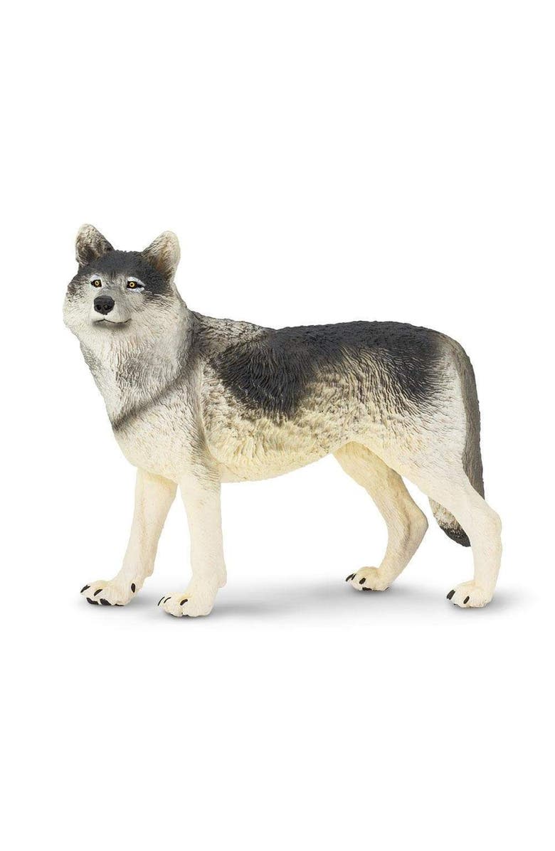 Safari Ltd. Gray Wolf Toy, Main, color, NO COLOR