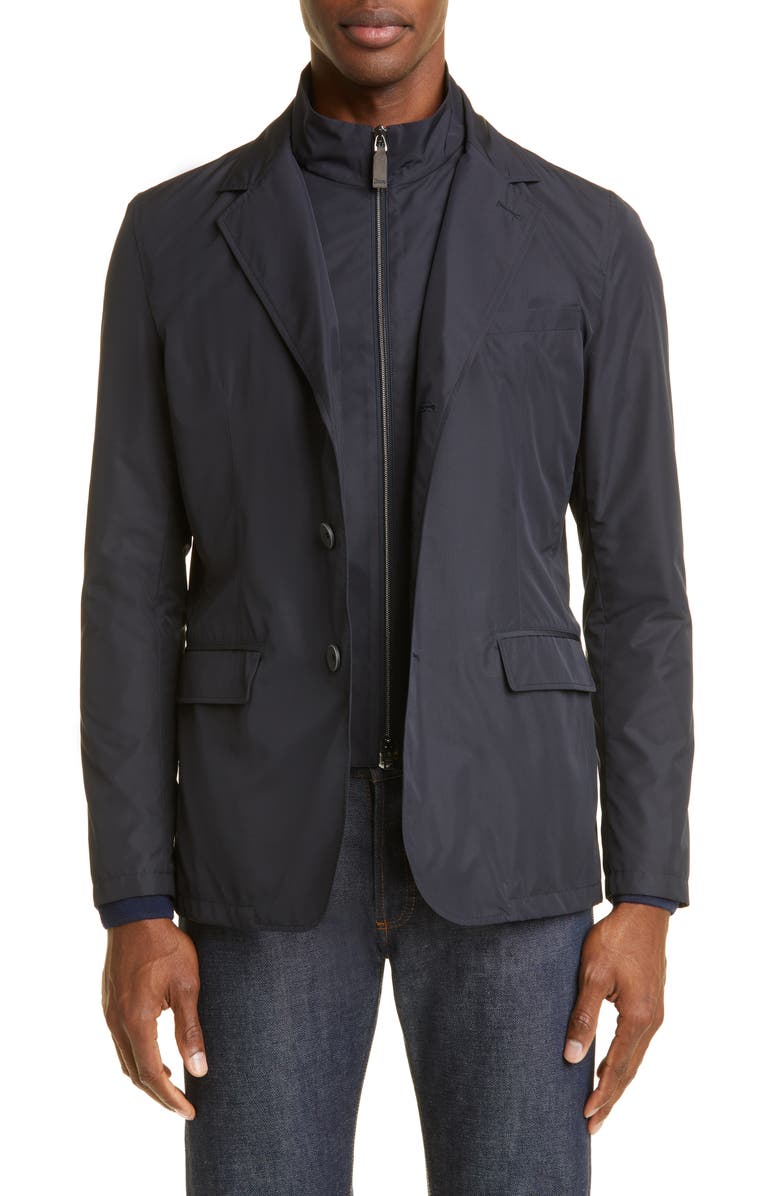 Herno Men's Byron Alcantara Blazer with Bib, Main, color, 