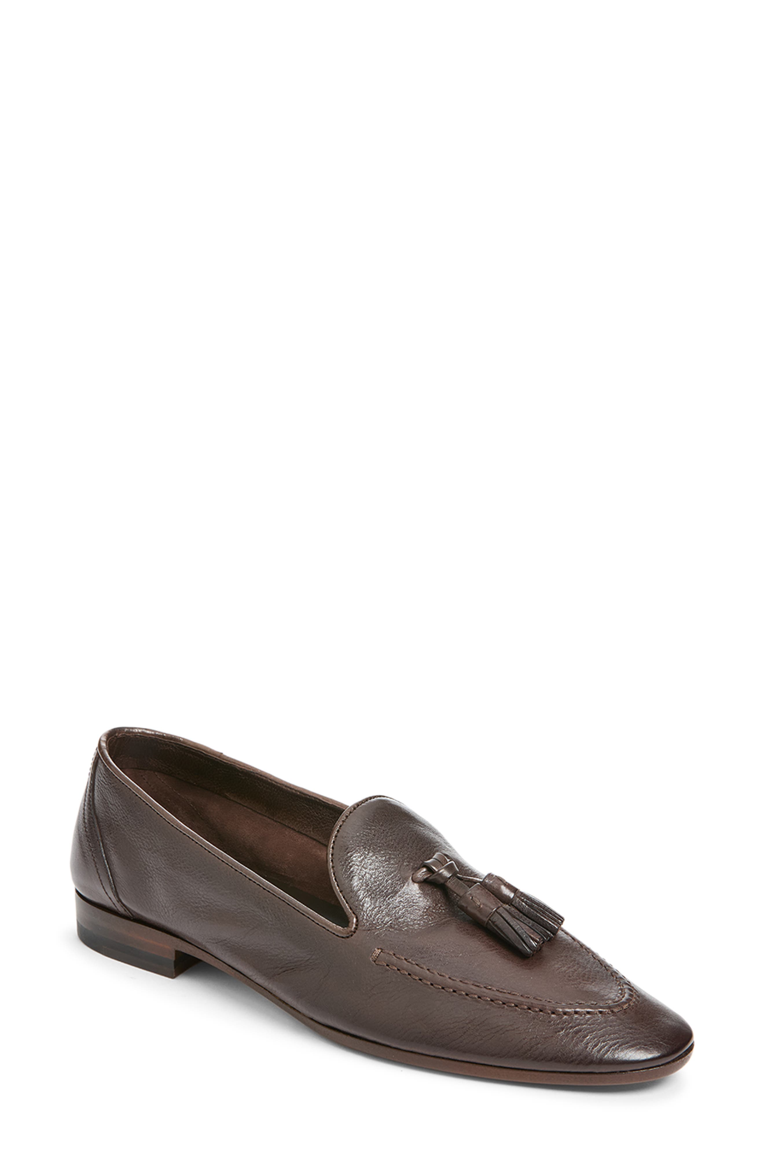 Caden Leather Loafer, Main, color, DEEP BROWN