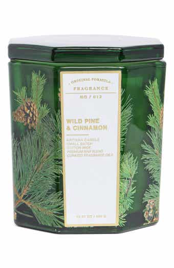 Wild Pine & Cinnamon Scented Hex Jar Candle