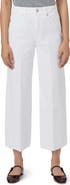 PAIGE Anessa High Waist Raw Hem Ankle Wide Leg Jeans