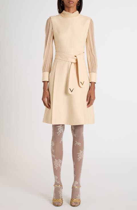 ワンピース Valentino Garavani Ivory Wool Blend Dress Women's Valentino Garavani Designer Dresses | Nordstrom