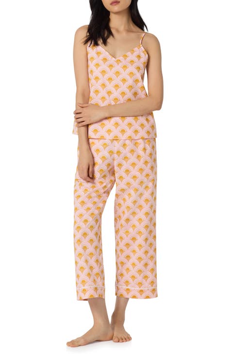 Print Cotton Crop Pajamas