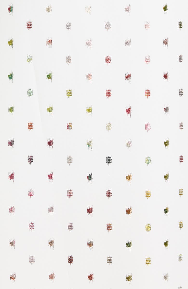 Ted Baker London Tansie Metallic Dot Long Sleeve Wrap Dress, Alternate, color, Ivory