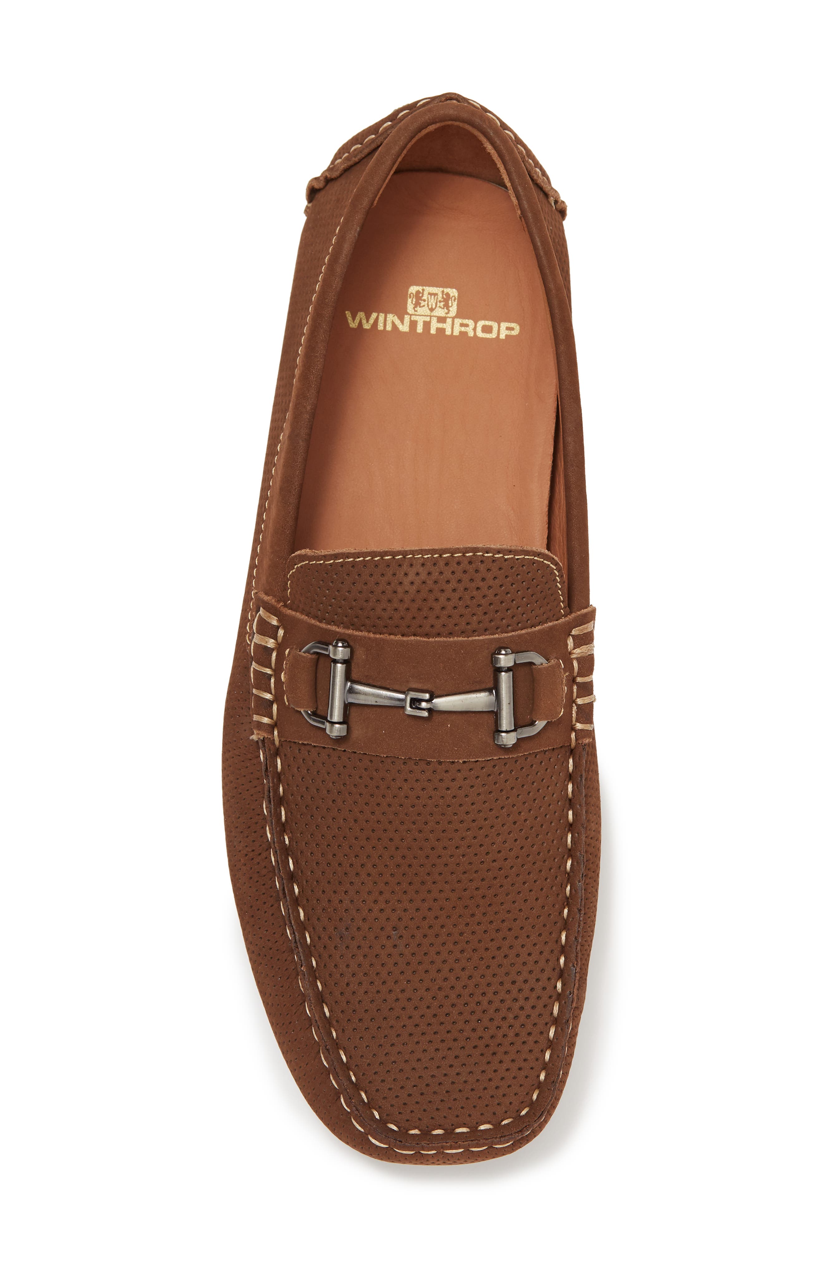 WINTHROP Naples Horsebit Loafer, Alternate, color, Brown Nubuck