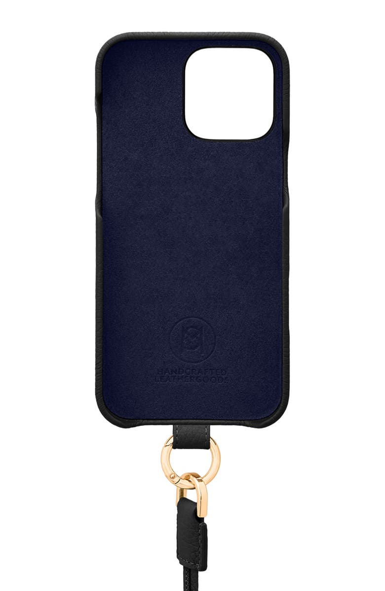 MAISON de SABRÉ Sling Phone Case, Alternate, color, Hello Kitty Black Caviar