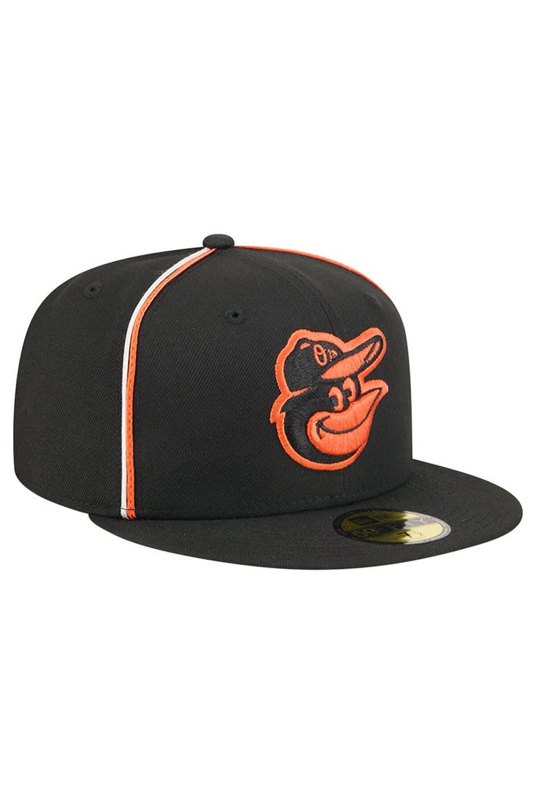 Men's New Era Black Baltimore Orioles Soutache 59FIFTY Fitted Hat, Alternate, color, Black