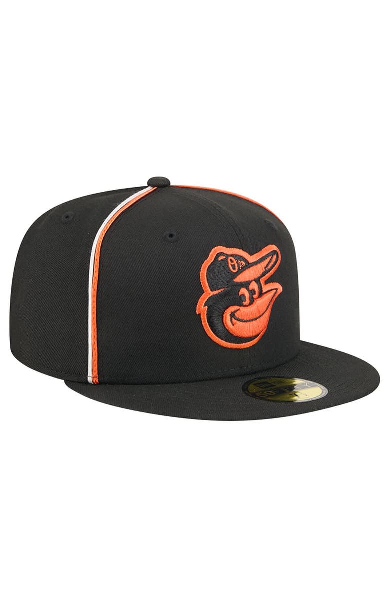 New Era Men's New Era Black Baltimore Orioles Soutache 59FIFTY Fitted Hat, Alternate, color, Black