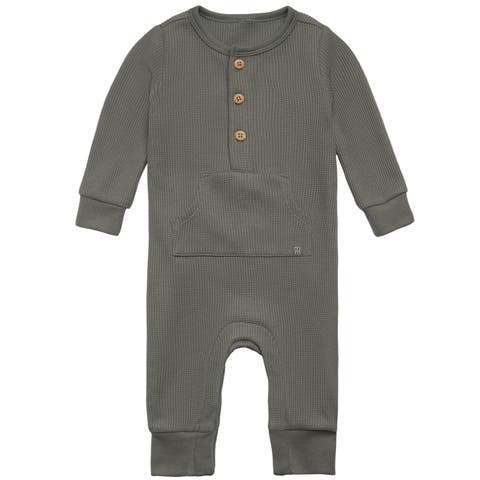 Waffle Knit Romper with Kangaroo Pocket (Baby)