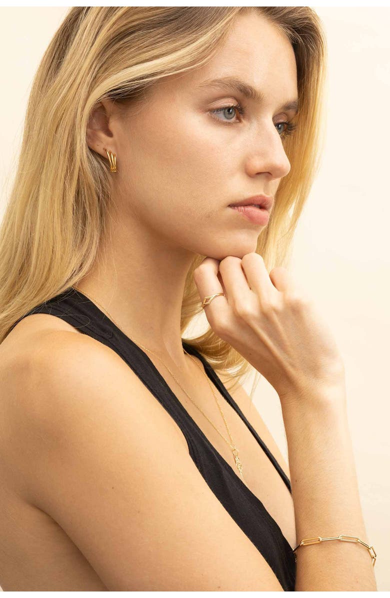 Oradina 14K Gold Goddess Stackable Ring, Alternate, color, 