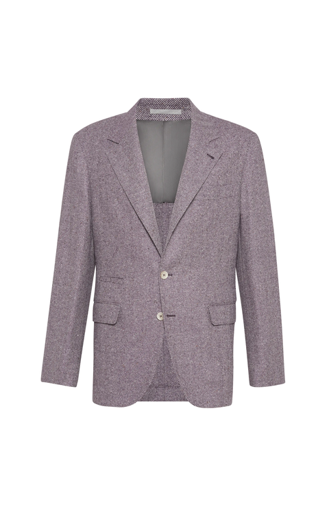 Chevron deconstructed blazer