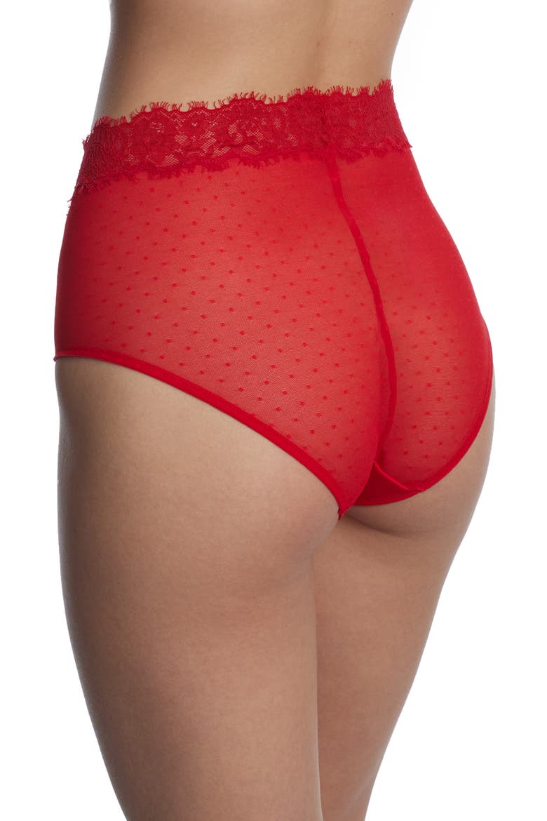 Entice High Waist Brief, Alternate, color, BRIGHT CHERRY
