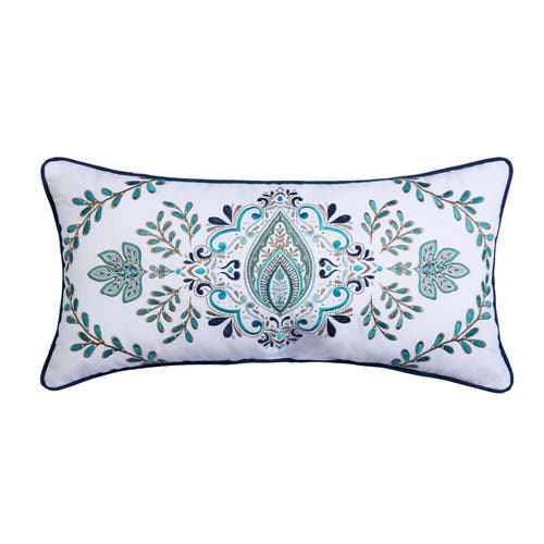 C & F Home C&f Home Bailey Medallion Embroidered Throw Pillow, 12" X 24" In Multi