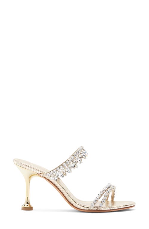 Alexandre Birman Crystal Fringe Sandal In Animal Print
