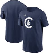 Nike Men's Nike Navy Chicago Cubs Cooperstown Collection Team Logo T-Shirt