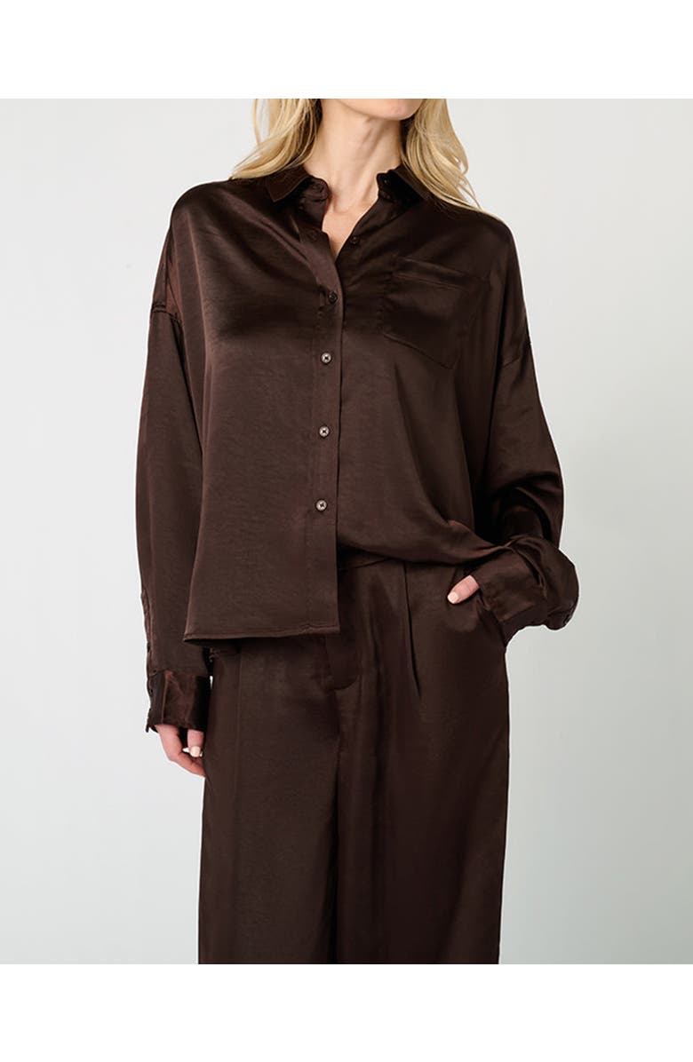 WeWoreWhat Cropped Button Front Shirt, Main, color, 