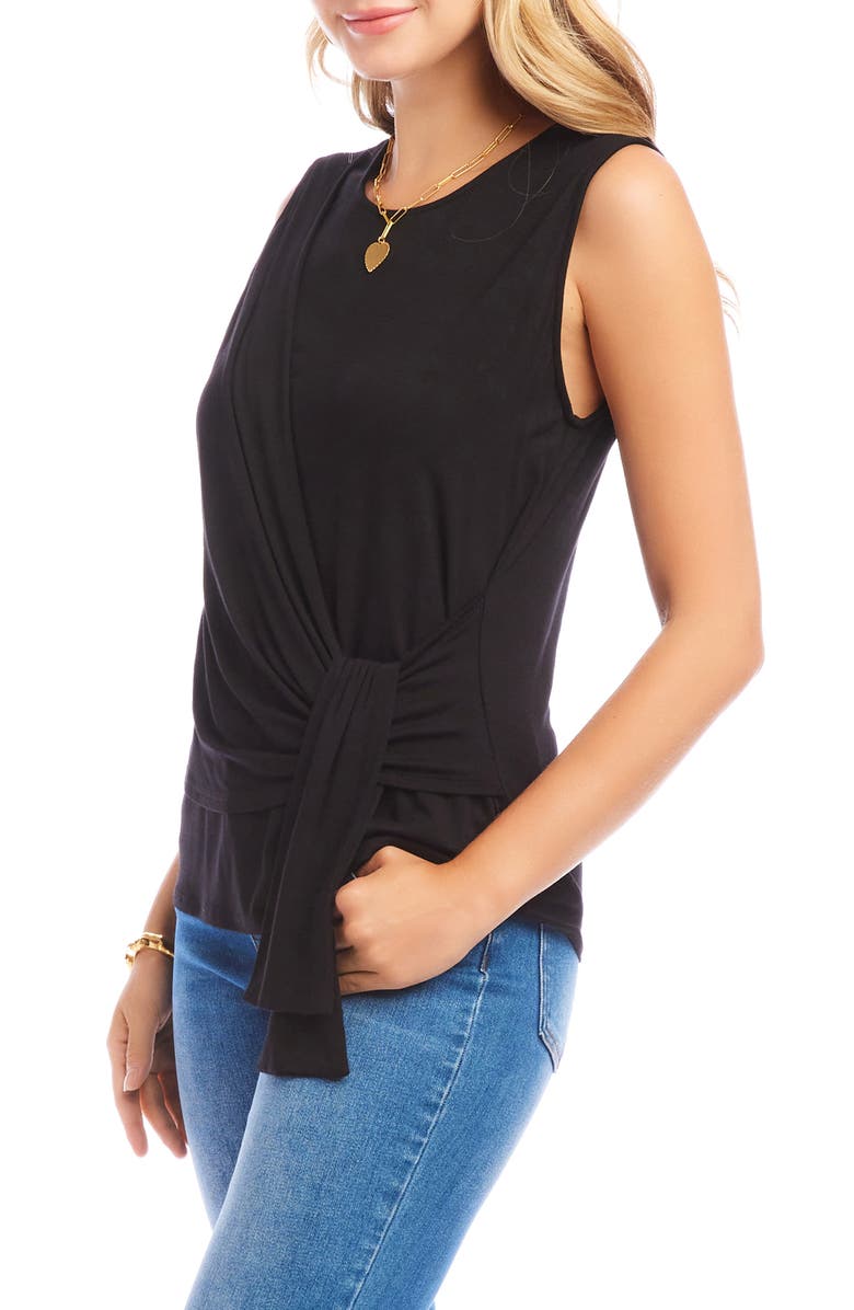 Karen Kane Drape Side Tank, Alternate, color, Black