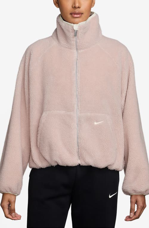 Nike Sportswear Street High Pile Fleece Jacket In Pink