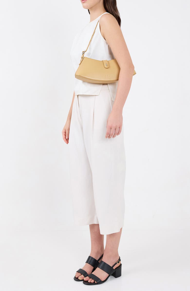 behno Mini Ruth Pebble Leather Shoulder Bag, Alternate, color, Bisque