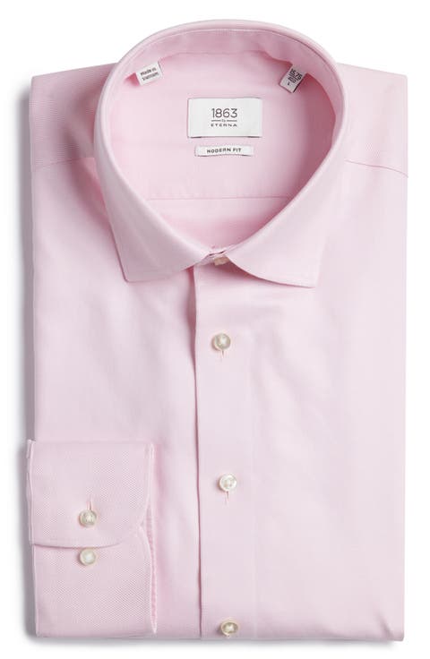 Royal Twill Modern Fit Solid Non-Iron Cotton Dress Shirt