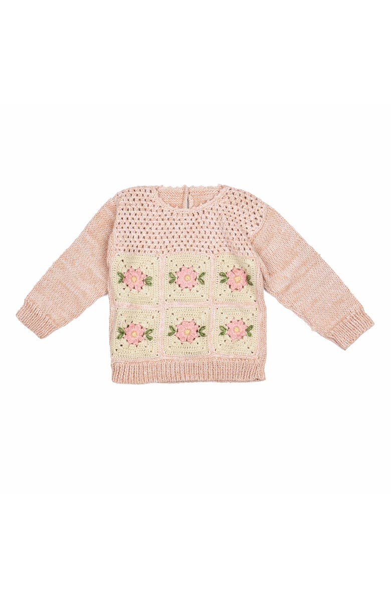 Wild Wawa Patchwork Sweater, Main, color, Vintage Blush