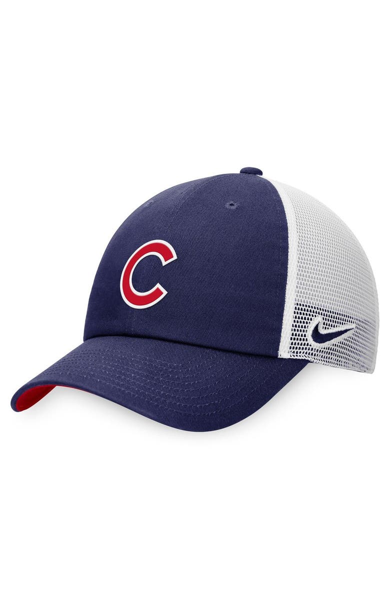 Nike Men's Nike Royal/White Chicago Cubs Heritage86 Lightweight Unstructured Adjustable Trucker Hat, Main, color,