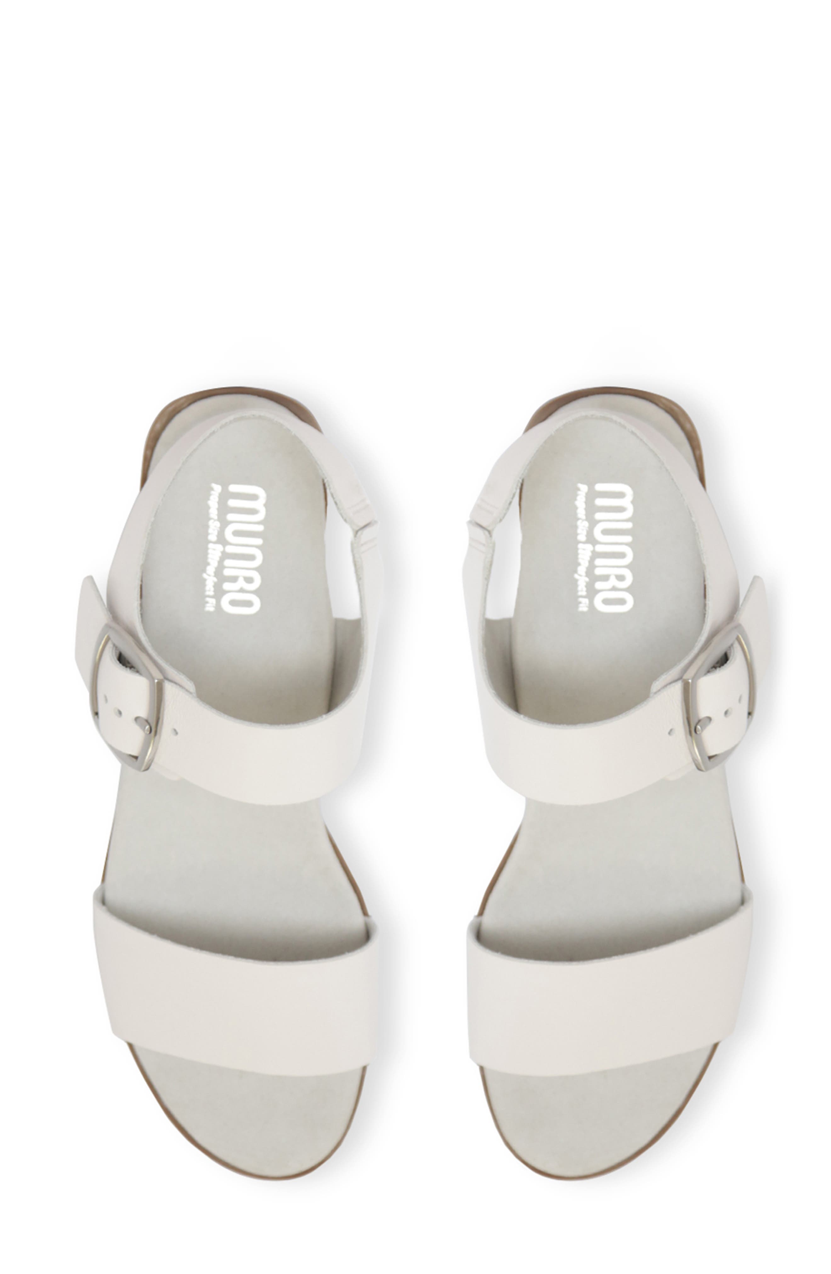 Munro Cleo Sandal - Multiple Widths Available, Alternate, color, White Stingray Leather
