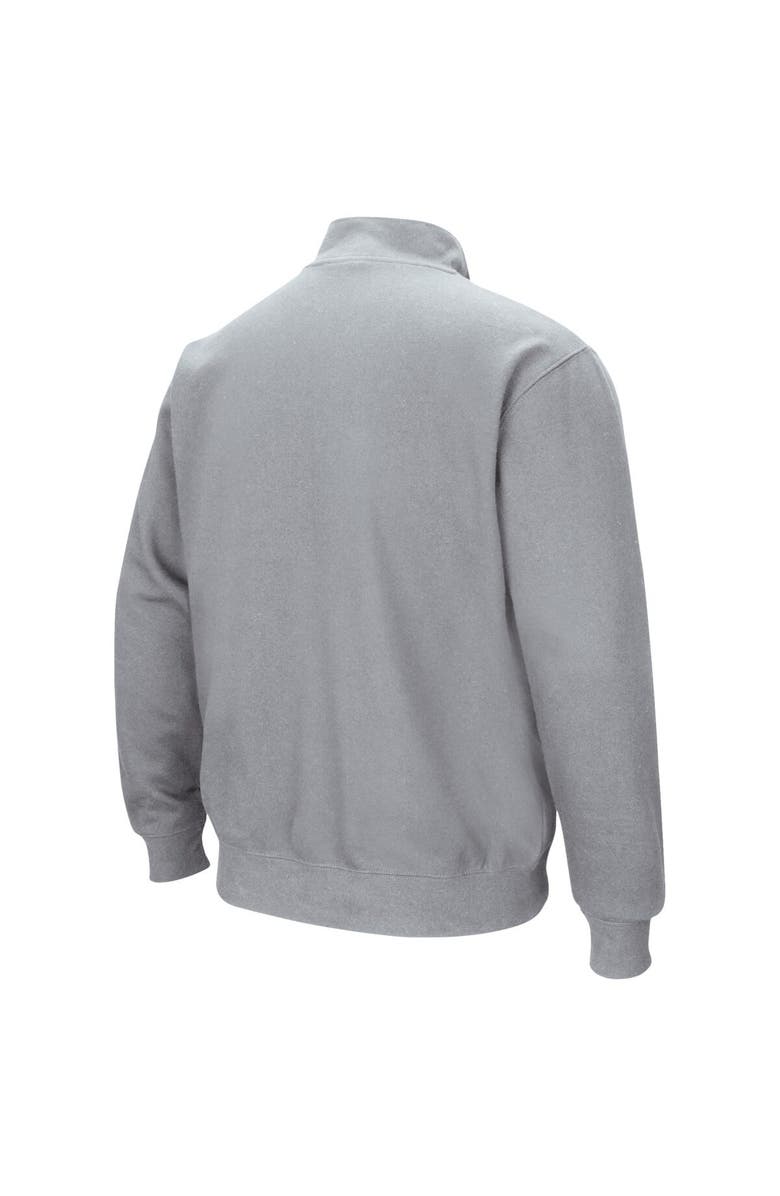 COLOSSEUM Men's Colosseum Heathered Gray Kansas State Wildcats Tortugas Team Logo Quarter-Zip Jacket, Alternate, color, Heather Gray