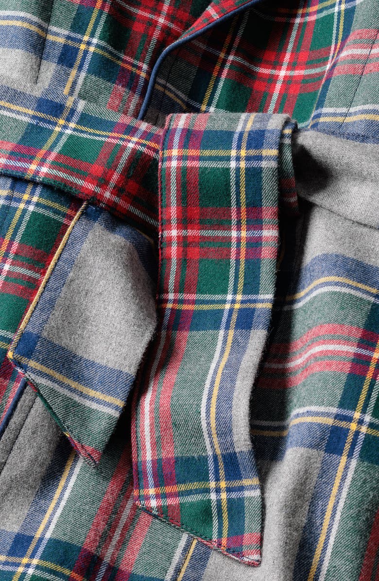 Petite Plume Westinster Tartan Cotton Flannel Robe, Alternate, color, 