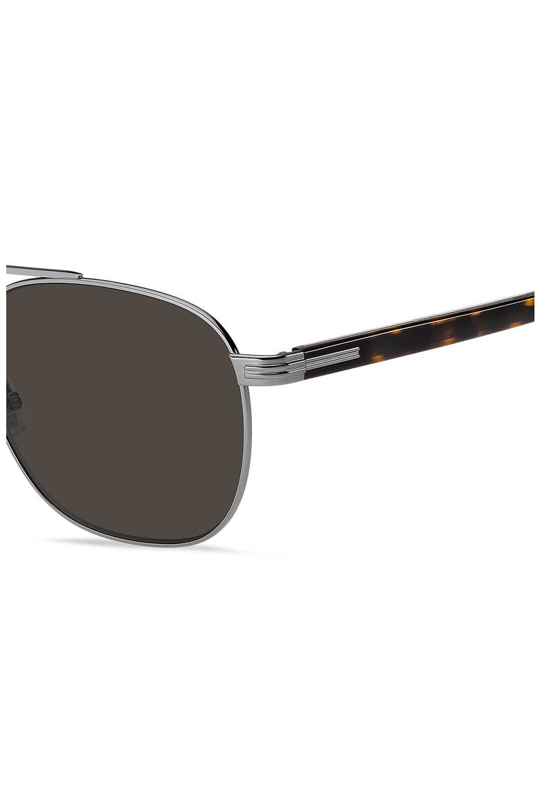 56mm Rectangular Sunglasses, Alternate, color, RUTHENIUM HAVANA/ GREY
