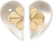 Kate Spade New York Statement Heart Lucite Stud Earrings