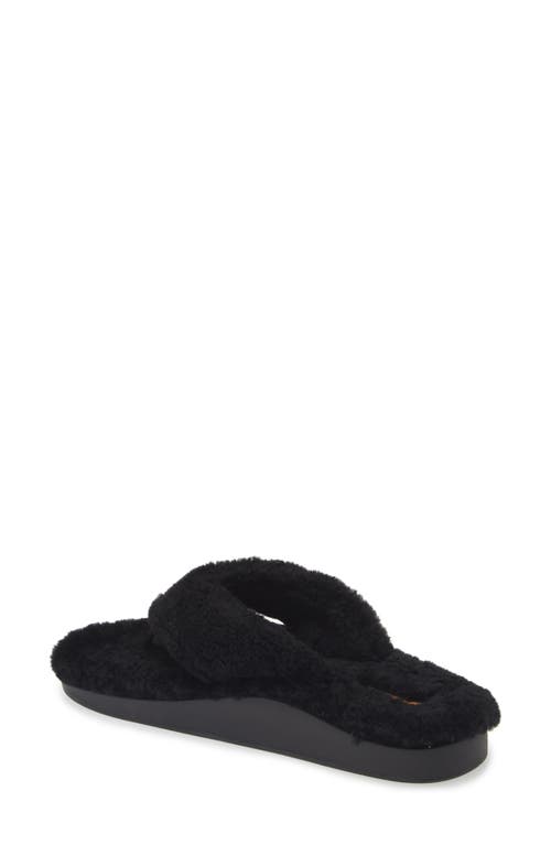 Olukai Kipea Heu Genuine Shearling Slide Sandal