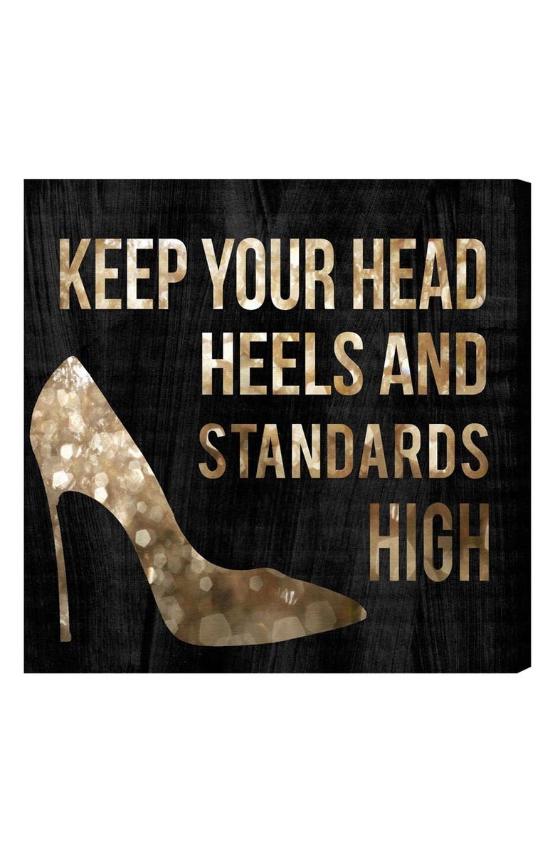 Oliver Gal Head & Heels Canvas Wall Art, Main, color,