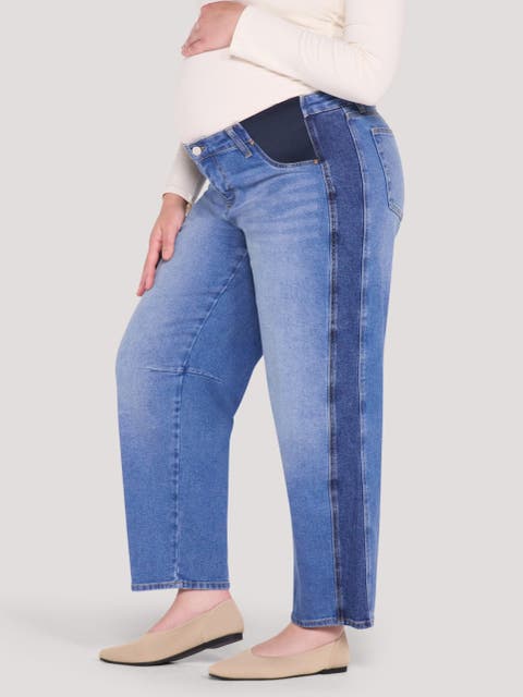 Under Belly Side Panel Barrel Leg Jean