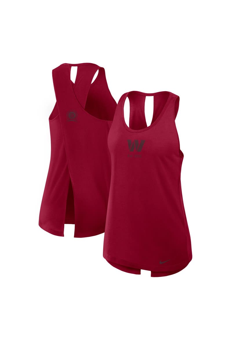 Women's Nike Burgundy Washington Commanders Glory Crisscross Performance Tank Top, Alternate, color, Burgundy